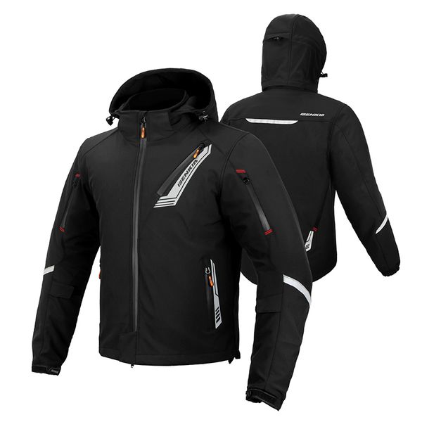 

motorcycle protect softshell waterproof winter riding jacket with warm lining