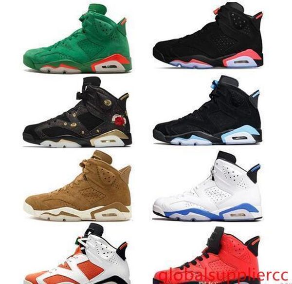

6s 6 basketball shoes men sneakers tinker unc blue black cat wheat gatorade white infrared carmine maroon sneakers shoes