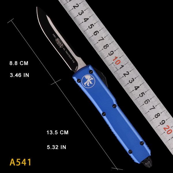 

BLUE HANDLE MT Автоматический нож MICOR KNIVES TECH DOUBLE действия тактический нож складные ножи карманные UTX- 85 нож