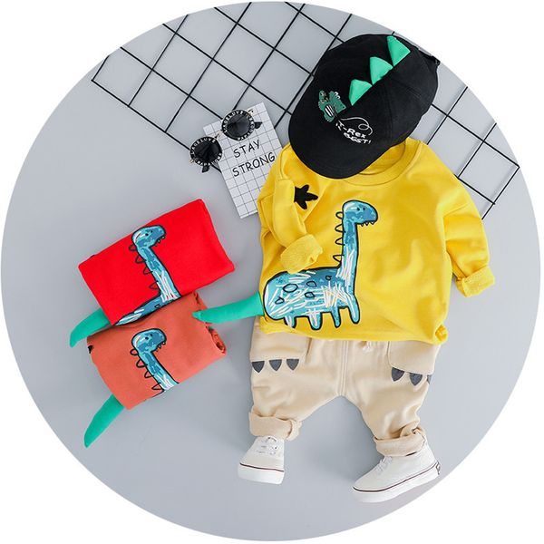 

vest suit for boys toddler kids baby boys sweatshirt cartoon jeans pants trousers outfits set roupa da menina #y3, White