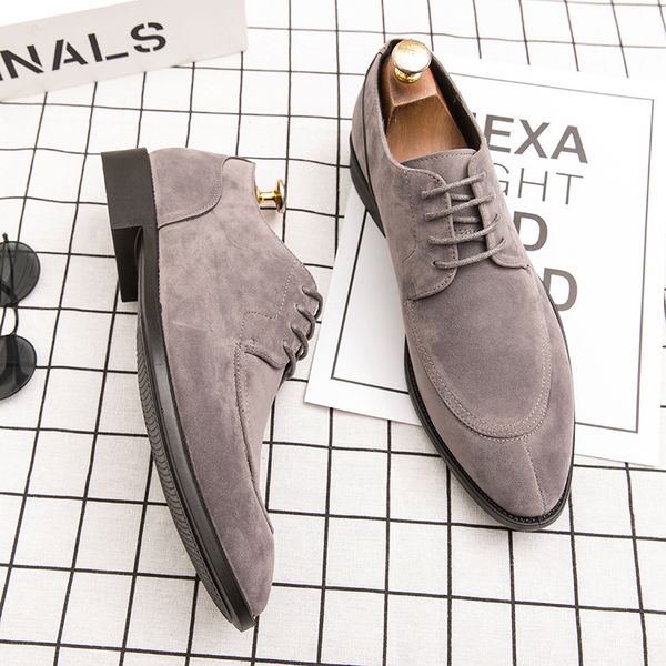 

leather shoes mens youth-casual shoes business dress british-style large size wholesale, Black