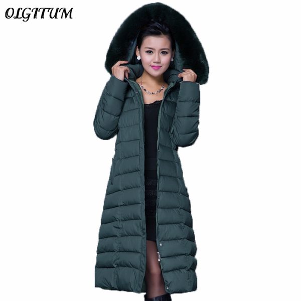 

зимняя куртка женщины 2019 новый зимнее пальто женщины длинные parka роскошные меха хлопка-ватник ватные куртки плюс размер 5xl, Tan;black