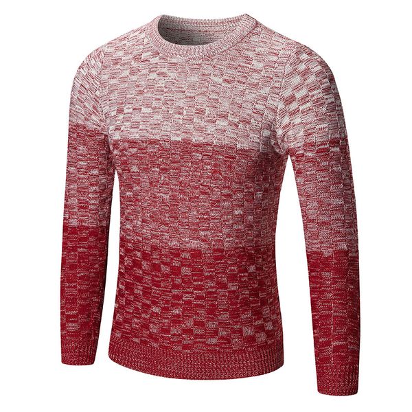 

men's autumn winter sweater patchwork color long sleeve o-neck pullover slim jumper knitwear outerwear male warm xmas, White;black