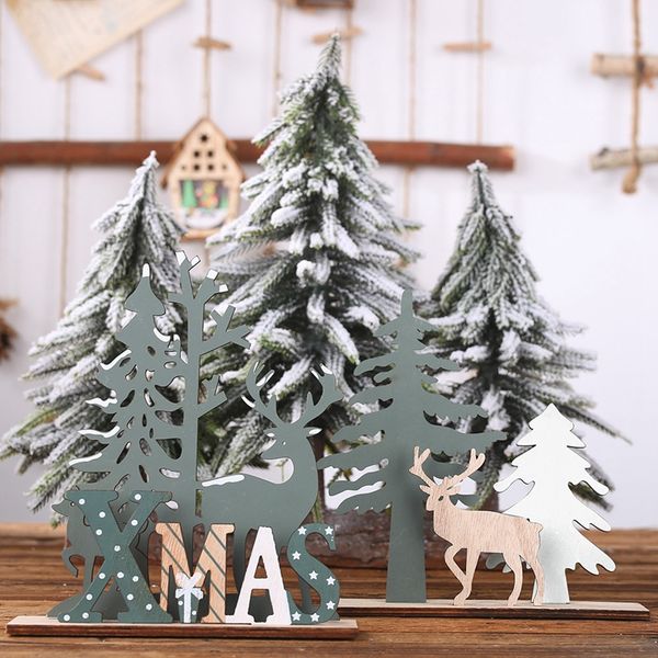 

elk xmas tree pendants hanging wooden christmas ornaments party diy decor home garden decorative supplies tool