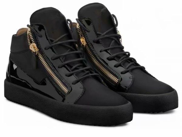 

2019 new for men party designer sneakers lovers genuine leather high studded spikes casual flats red bottom luxury shoes xy889606, Black