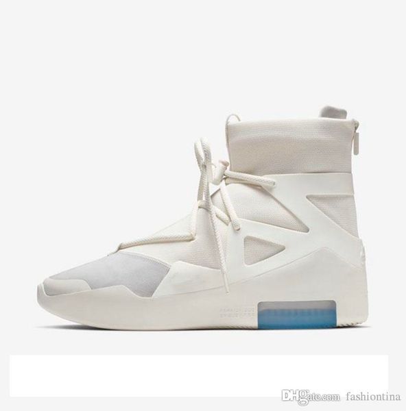 

2019 authentic air fear of god 1 summertime sail fog white man basketball shoes sports sneakers air zoom with original box ar4237-10