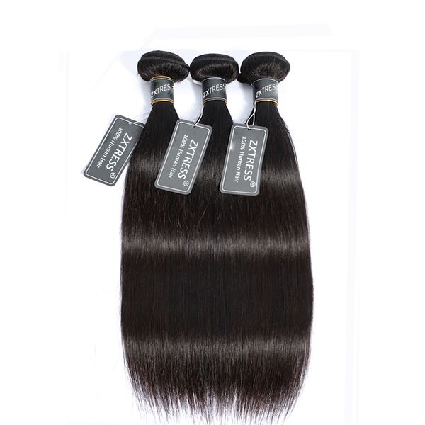 

бразильский прямые волосы 1pcs 8а волос remy weave человеческих волос связки extensions 8-30 дюймов естественный цвет оптовой корабль падени, Black