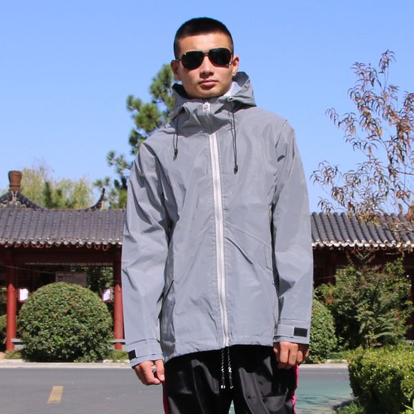 

men and women celebrity style fully reflective jacket punk hip hop street fashion outdoor casual fashion swallow tail jacke, Black;brown