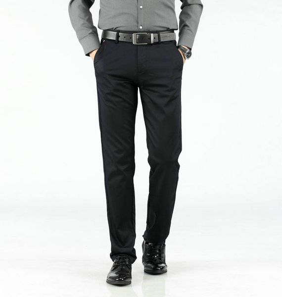 

amn italian brand casual pants mens designer casual pants high end large size casual pants luxury fashion business trouse trend wild trouser, Black