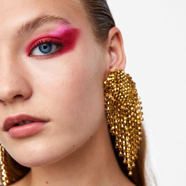 

dvacaman za women fashion crystal tassel statement earrings wedding party dangle drop earrings handmade jewelry christmas gifts, Silver