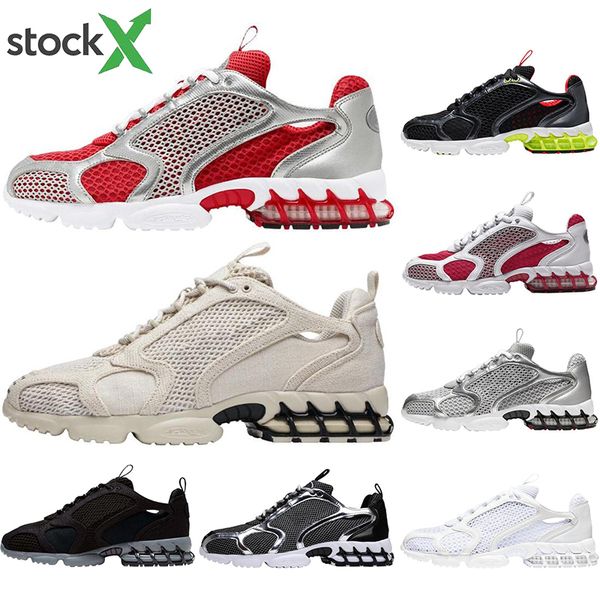 

new zoom spiridon caged 2 stock x fossil men women running shoes triple white cool grey outdoor mens trainers sports sneakers runners 36-45