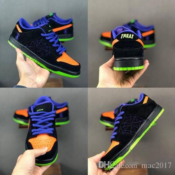

sb dunk low night of mischief halloween men women running shoes trainers trick or treat black total orange court purple volt fashion sneaker