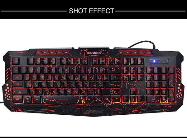 

gaming backlight keyboard led russian/english layout usb wired colorful breathing waterproof for desklapoffice keyboard