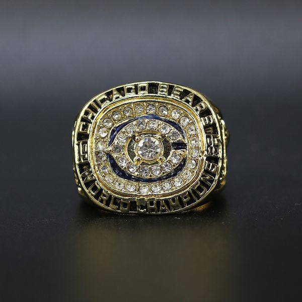 

1985 chicago b e a r s football world championship ring wholesale ing, Golden;silver