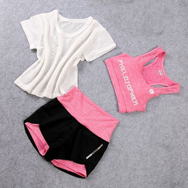 

3pcs set women's yoga suit fitness sets clothing sportswear for female workout sports clothes athletic running jumpsuit,zf155