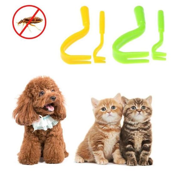 2 Pz/set Pulci Pidocchi Tick Twister Remover Gancio Strumento Cane Umano Gatto Pet Pettine Tick Remover Strumento Forniture Per Animali Domestici GD331