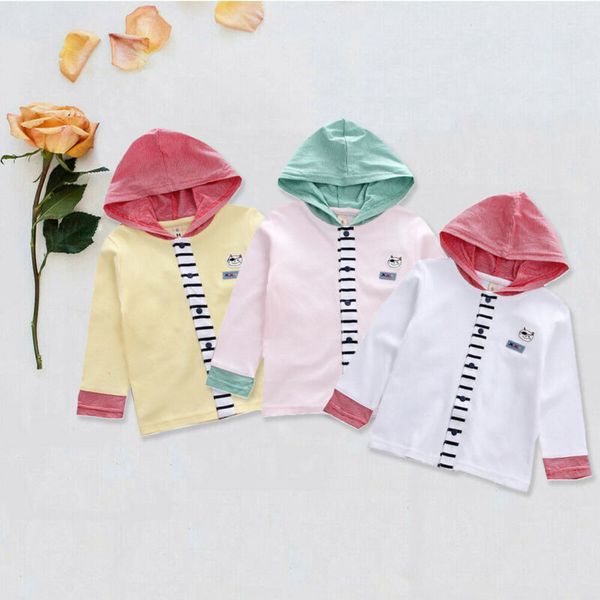 

pudcoco toddler baby boys girls clothes long sleeve hooded coat button jacket outfit 0-3y, Blue;gray