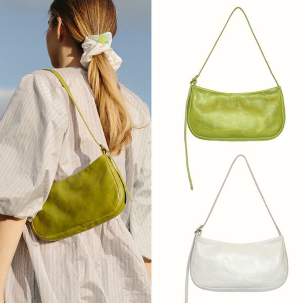 

casual pu leather crossbody bags women's bag 2019 new pure-color bag underarm single shoulder handbag