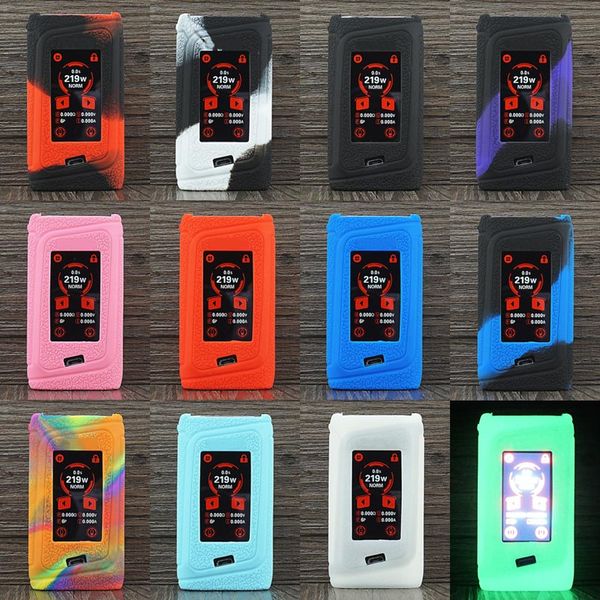 

Silicone Case for Vape SMOK MORPH 219W Box MOD Protective Silicon Rubber Sleeve Cover Shield Wrap leather Cases DHL