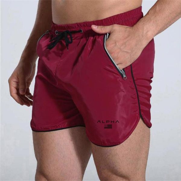 

running shorts summer jogging gym fitness training quick dry beach short pants male summer 2020 sports workout gym shorts, Black;blue