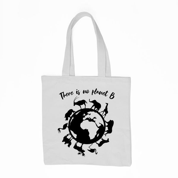 

экология цитата no planet b большая сумка earth day shopper bag экологически чистая сумка многоразового использования для жизни с молнией