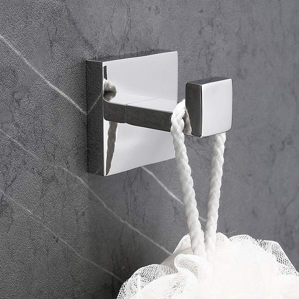 

bath towel hook sus 304 stainless steel square clothes towel coat robe hook cabinet closet door sponges hanger for bath kitchen