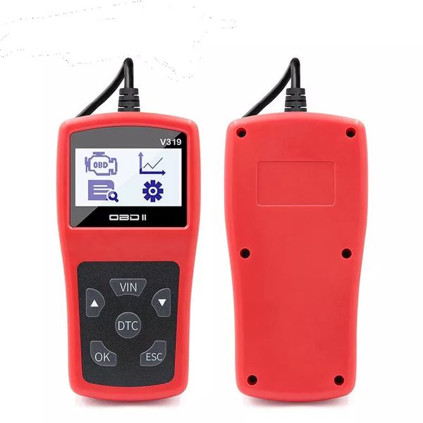 Lettori di codice V319 Strumento di scansione OBDII/EOBD Lettore di codice multilingue OBD OBD2 Strumento diagnostico per auto Scanner obd2