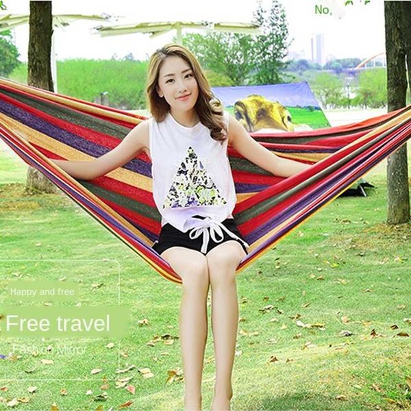 

canvas hammock travelling outdoor picnic kids swing chair camping hanging bed garden furniture with backpack portable