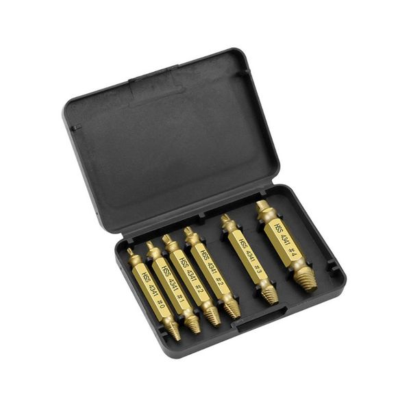 

6pcs damaged screw extractor speed out drill bits removal broken bolt remover