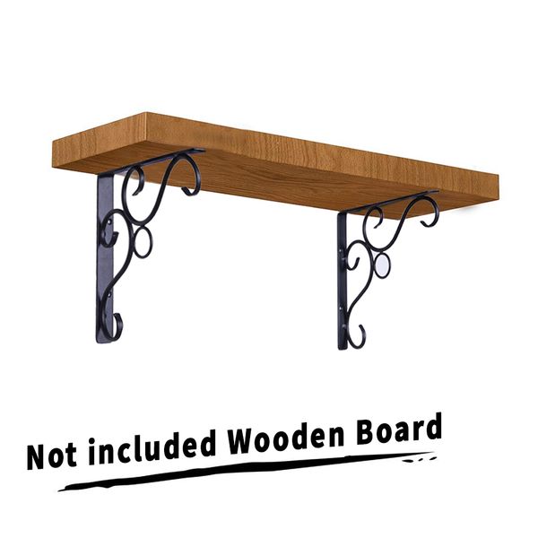 Sonyi Wood Floating Shelf Bracket Vintage Look Diy Heavy Duty Cast