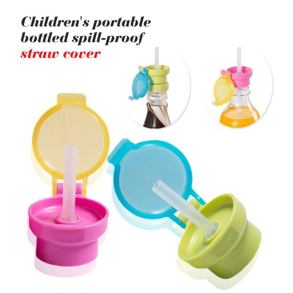 

water bottles bottle portable sport camping cycling juice drinkware plastic children kids drinking straw cover