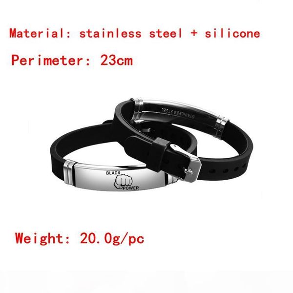 

black lives matter i can 't breathe bracelet silicone black stainless steel breathe opp bag fighting