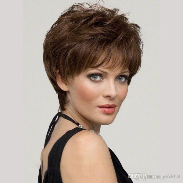 Fluffy Short Wig Blonde Synthetic Curly Short Hair Wig Perruque