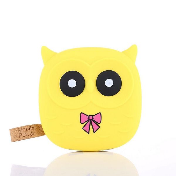 

12000mah cute cartoon animal dual usb power bank charger external battery cable owl pattern design cute and fashion for xiaomimi