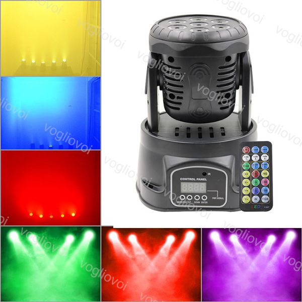 

dj equipment 7x10w rgbw led mini moving head lights beam spot wash stage lighting mixing dmx512 control disco dj christmas party effect dhl