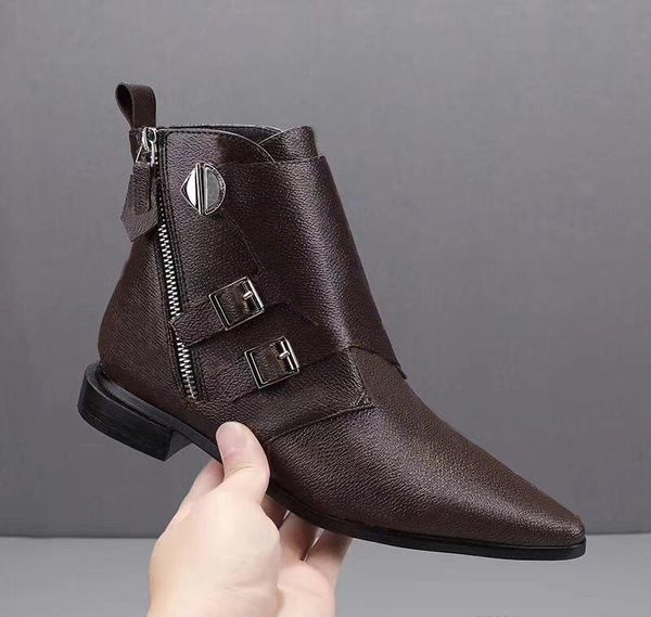

the lastest sneakers shoes sports luxury20 boots womens shoes brand half ankle boot lady designerss genuine leather dress boots casual, Black