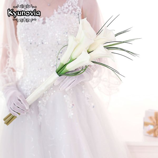 

kyunovia real touch white calla lily wand for bridesmaid flower girl keepsake mini flower wand wedding bouquet bridal by11