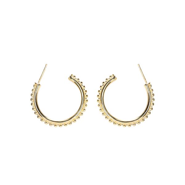 

harlig sterling silver s925 gold color hoop earrings for women allergy fashion jewelry trendy style, Golden;silver