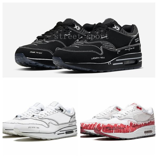 

2019 tinker 1 sketch to shelf schematic running shoes women mens designer sneakers trainers 1s black white red des chaussures schuhe