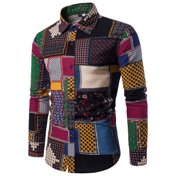 

men's shirt camisa casual long sleeve shirt men business slim fit print male blouse streetwear camisa masculina, White;black