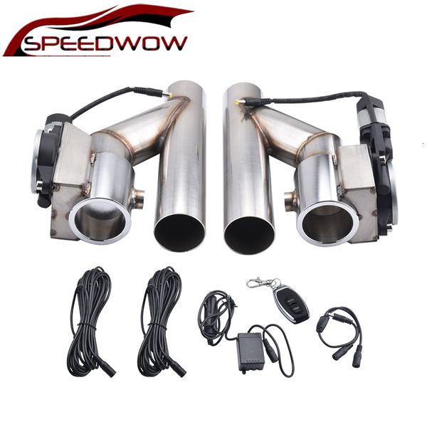 

universal 2.0'' 2.5'' 3.0'' stainless steel headers y pipe electric exhaust cutout kit dual-valve 1 in 2 remot