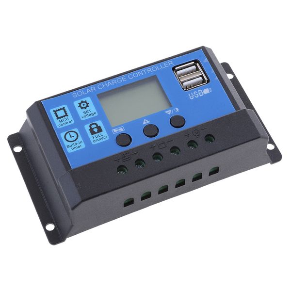 

10a solar panel charger controller led lamp water pump energy save 12v/24v