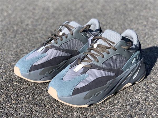 

горячие оригиналы 700 углерода синий волна бегун kanye west кроссовки мужчины женщины магнит тефра ванта утилита черный аутентичные кроссовк, White;red