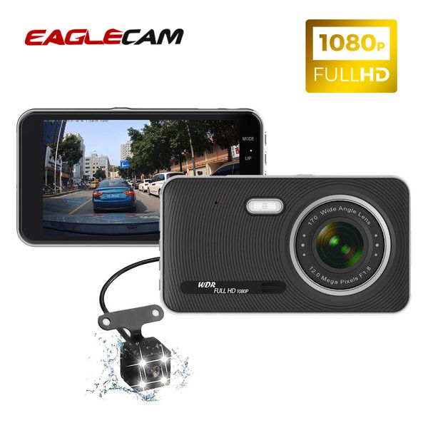 

car dvr camera 4.0 inch full hd 1080p dash cam auto registrator dual lens night vision with rear view camera video recorder