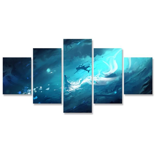 

final fantasy xv modular pictures hd prints canvas painting 5 pieces home decor building wall art frame artwork poster