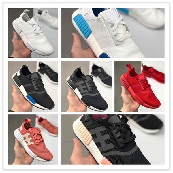 

2020 new r1 runner pk triple white stripe summer breathe trainer for men women running shoes sport sneaker