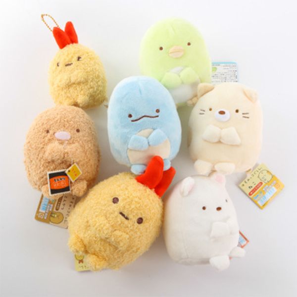 

7cm sumikko gurashi plush pendant keychain plush toys for childen kids stuffed doll toys girls birthday gift bag hang pendant