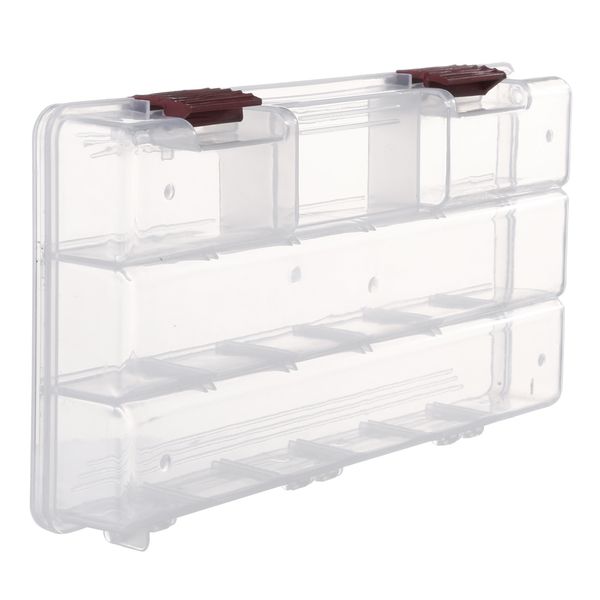 

durable 5 compartments transparent visible plastic fishing tackle box fishing lure storage box case 22.5 * 11.2 * 3.3cm