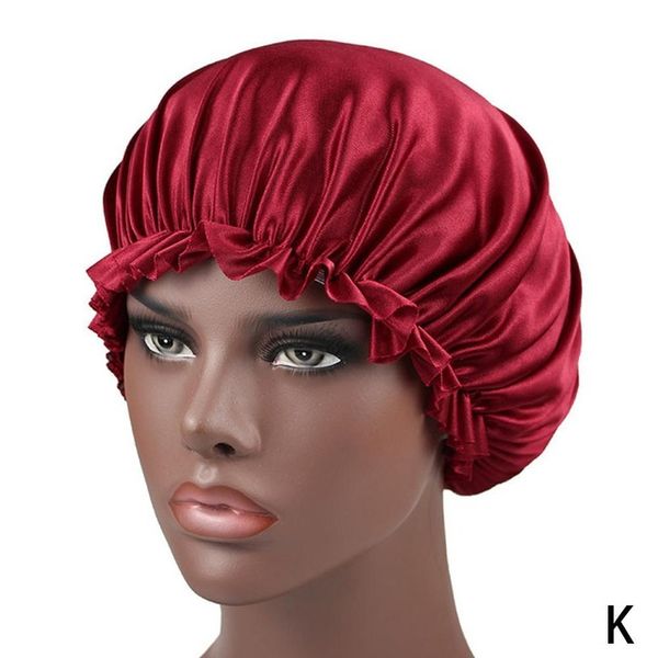 Frauen Mode Satin Bonnet Cap Nacht Schlaf Hut Satin Kappe Für Lange Haarpflege Kopf Wrap Frauen Beanie Hüte Dropshipping großhandel