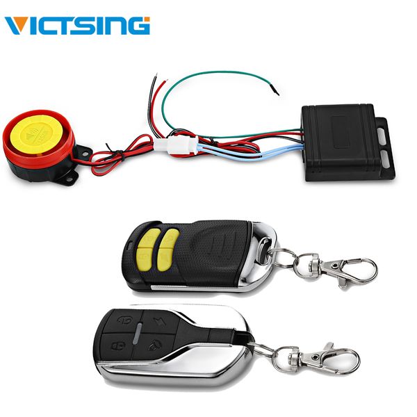 

victsing dc 12v universal one way motorcycle vibration reminding anti-theft security alarm system waterproof 125db
